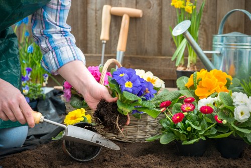 Commercial soft landscaping and planting in Northolt